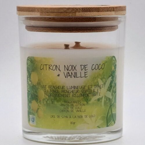 citron noix coco 8oz CITRON, NOIX DE COCO ET VANILLE
